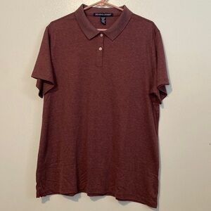 Devon & Jones two button collar short sleeve shirt 2xl